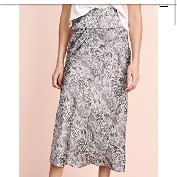 Free People Dresses & Skirts - FREE PEOPLE Normani Bias Skirt In Grey Com…